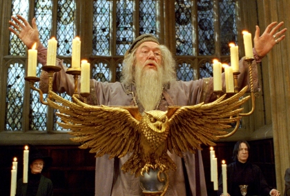 Como Albus Dumbledore en "Harry Potter"